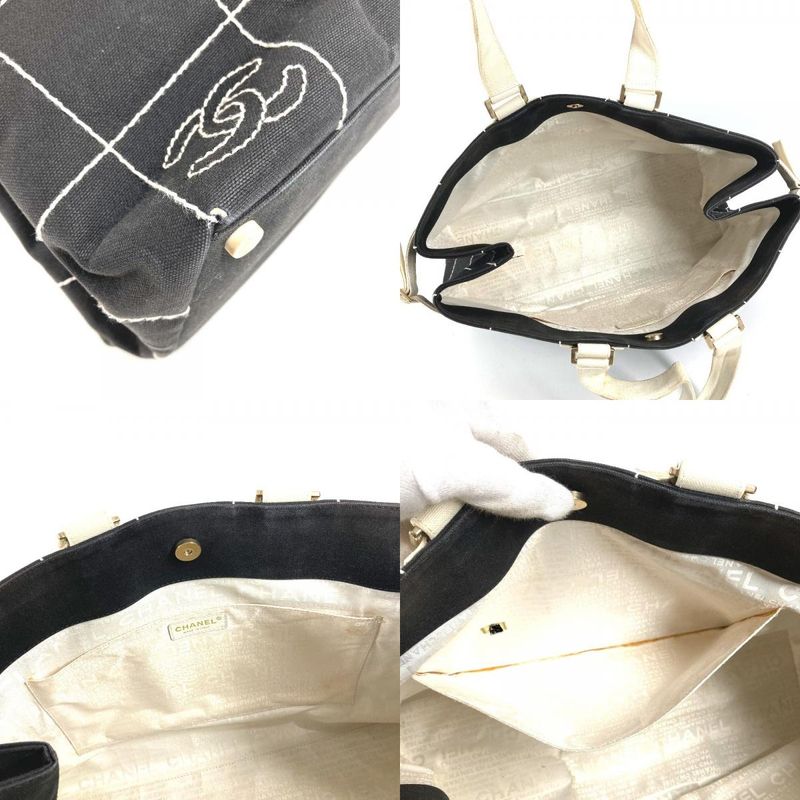 Chanel Shoulder Bag CC Logo Canvas Black Cc Cc Logo Logo