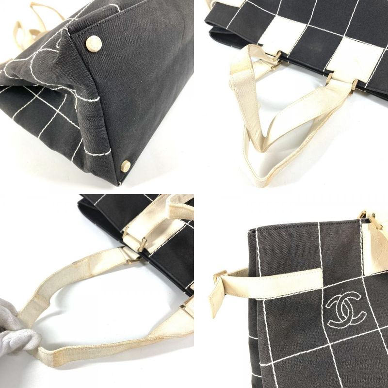 Chanel Shoulder Bag CC Logo Canvas Black Cc Cc Logo Logo