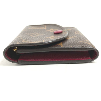 Louis Vuitton Bifold Wallet Porto Mone Rosali Monogram Canvas Fuchsia Fuchsia Brown