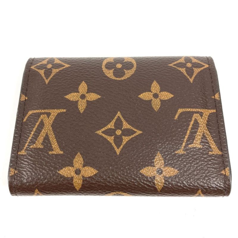 Louis Vuitton Bifold Wallet Porto Mone Rosali Monogram Canvas Fuchsia Fuchsia Brown