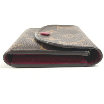 Louis Vuitton Bifold Wallet Porto Mone Rosali Monogram Canvas Fuchsia Fuchsia Brown