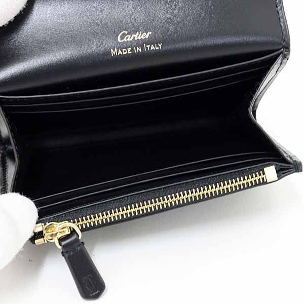 Cartier Wallet C de Cartier Mini Bifold Calfskin Black
