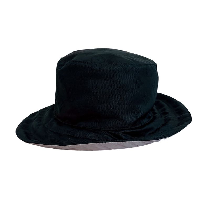 Louis Vuitton Reversible Apia Ring Monogram Polyester Hat Black
