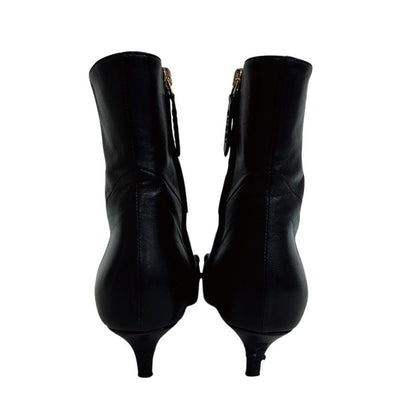 Gucci Short Boots Interlocking Zumi Leather Black