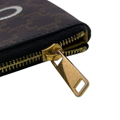 Celine Triomphe Coin Case Brown