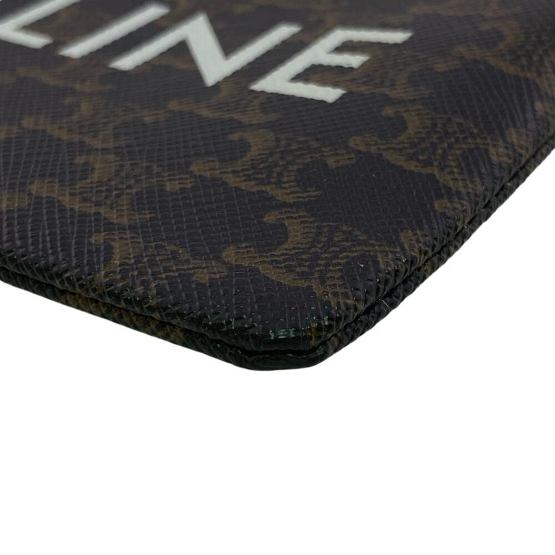 Celine Triomphe Coin Case Brown