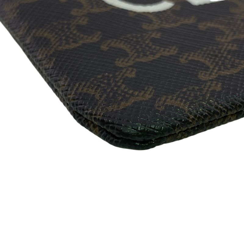 Celine Triomphe Coin Case Brown