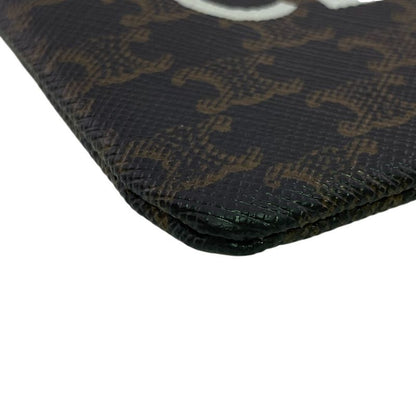 Celine Triomphe Coin Case Brown