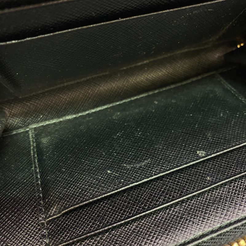 Prada Chain Wallet Leather Black