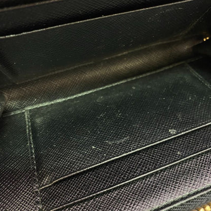 Prada Chain Wallet Leather Black