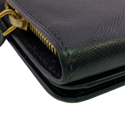Prada Chain Wallet Leather Black
