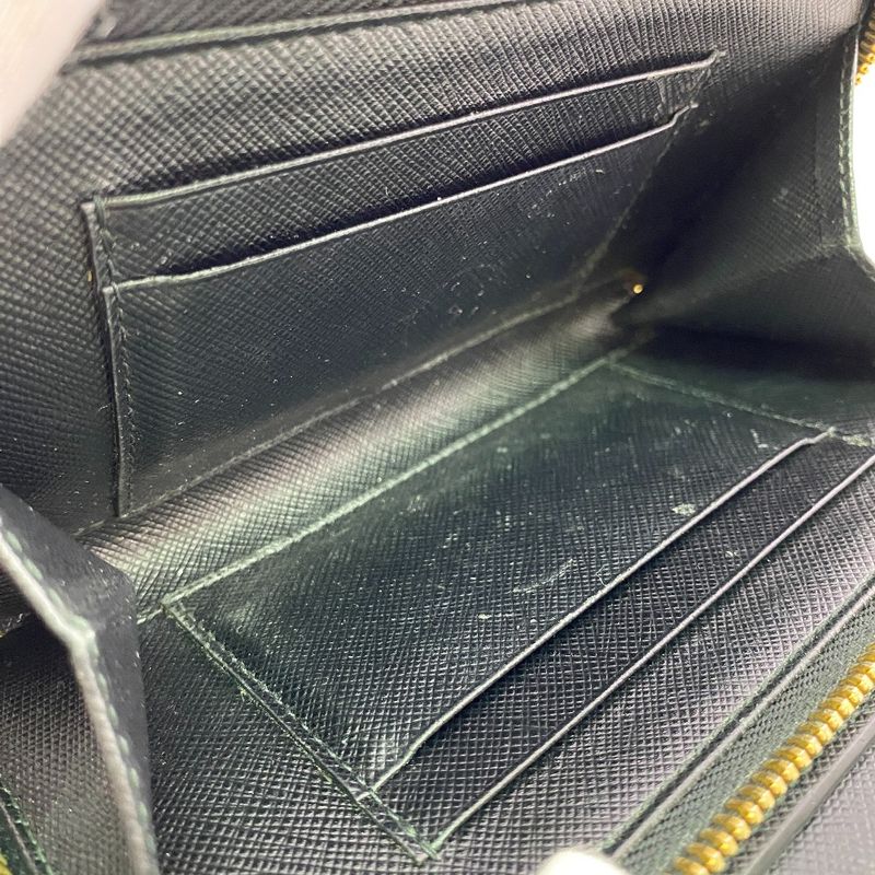 Prada Chain Wallet Leather Black