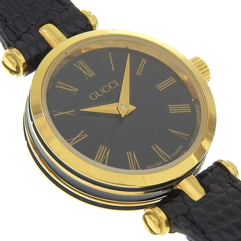 Gucci Sherry Gold Plated Stainless Steel Quartz Analog Display Watch