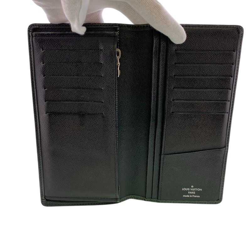 Louis Vuitton Portefeuille Brother Taiga Leather Wallet Black