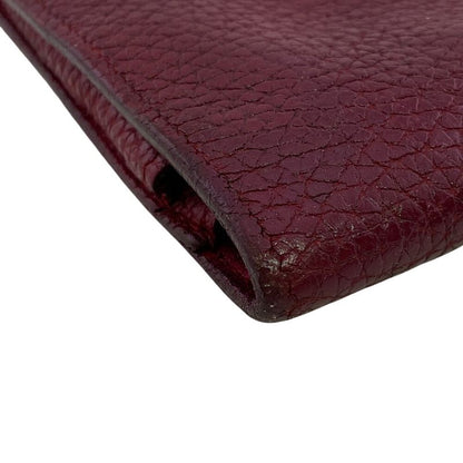 Hermes Bifold Flap Dogon GM Taurillon Clemence Wallet Red