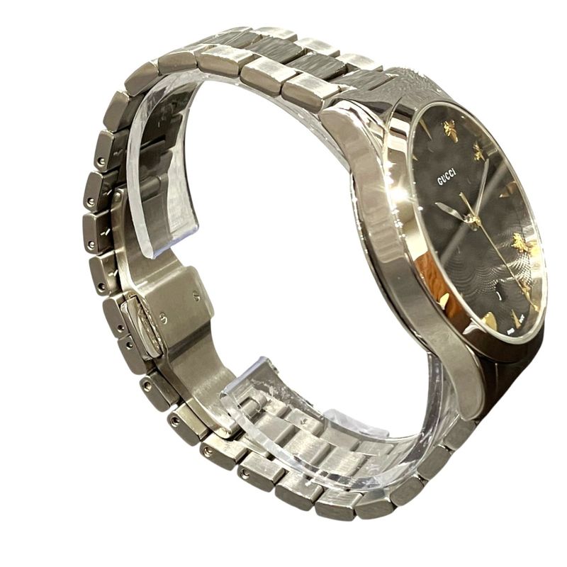Gucci Timeless Watch SS Quartz Black Dial Dial