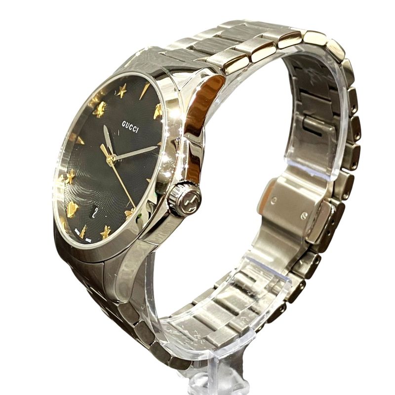 Gucci Timeless Watch SS Quartz Black Dial Dial