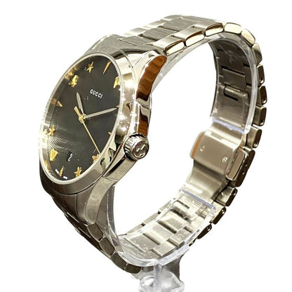 Gucci Timeless Watch SS Quartz Black Dial Dial