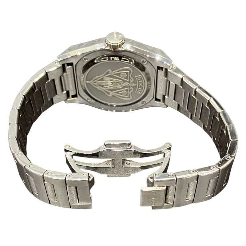 Gucci Pantheon Watch SS Quartz Black Shell Dial
