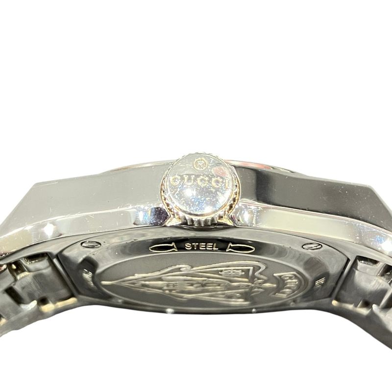 Gucci Pantheon Watch SS Quartz Black Shell Dial