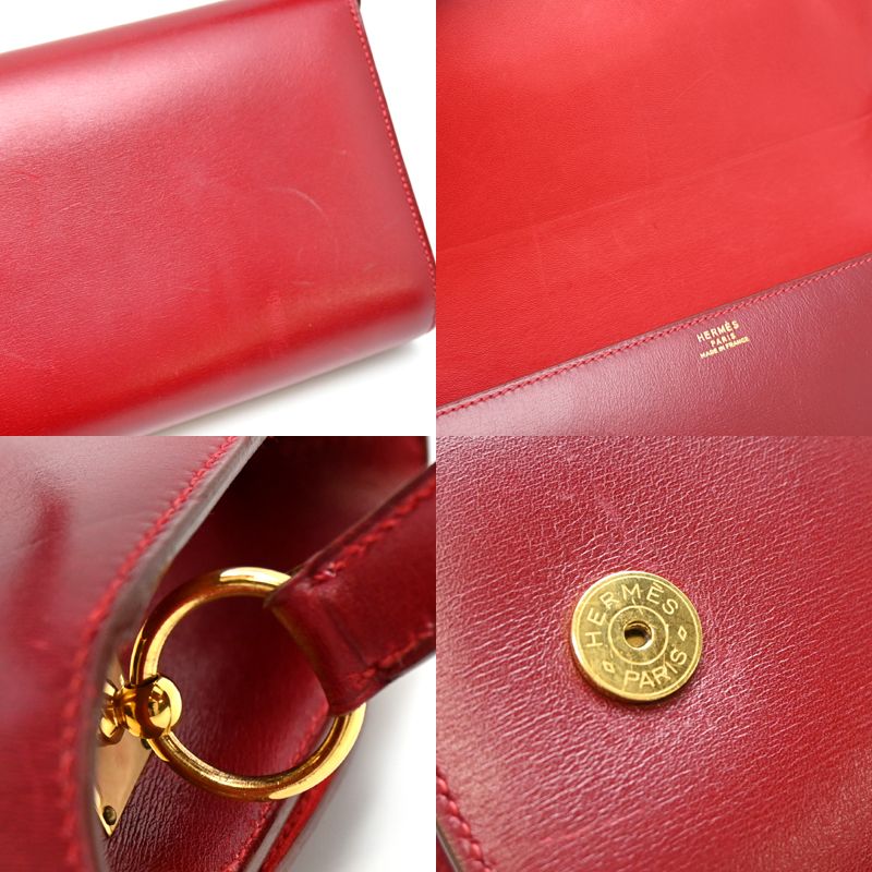 Hermes Shoulder Bag Rouge Garance