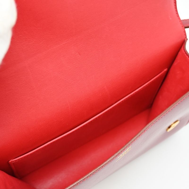 Hermes Shoulder Bag Rouge Garance
