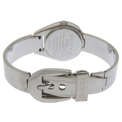 Gucci Stainless Steel Quartz Analog Display Clear Dial Watch
