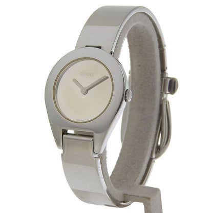 Gucci Stainless Steel Quartz Analog Display Clear Dial Watch
