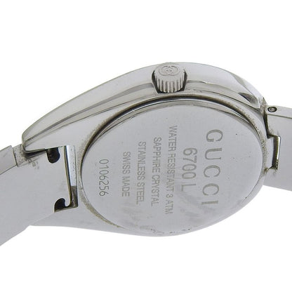 Gucci Stainless Steel Quartz Analog Display Clear Dial Watch