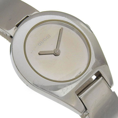 Gucci Stainless Steel Quartz Analog Display Clear Dial Watch