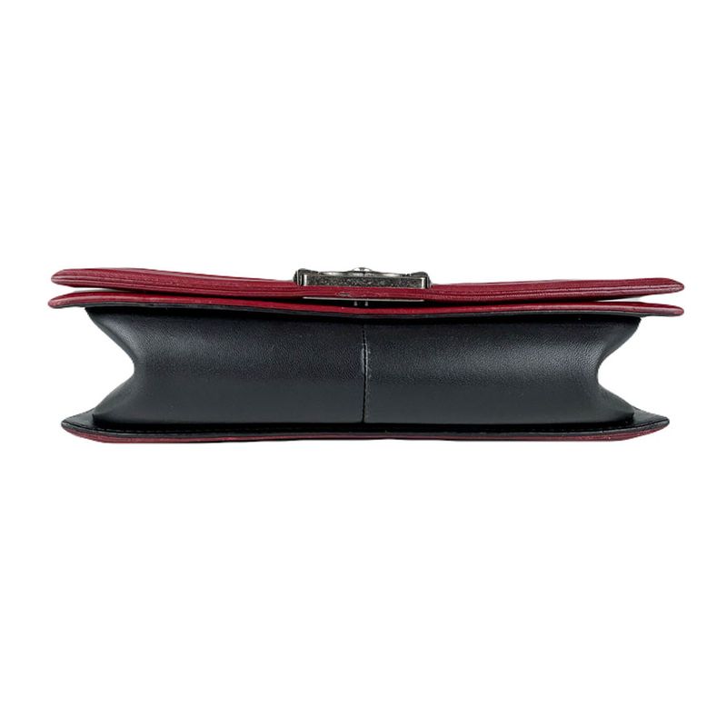 Chanel Shoulder Bag Boy Black Red