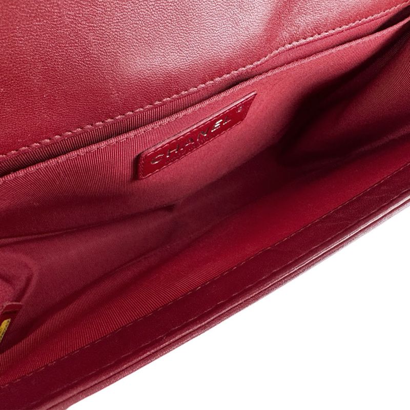 Chanel Shoulder Bag Boy Black Red