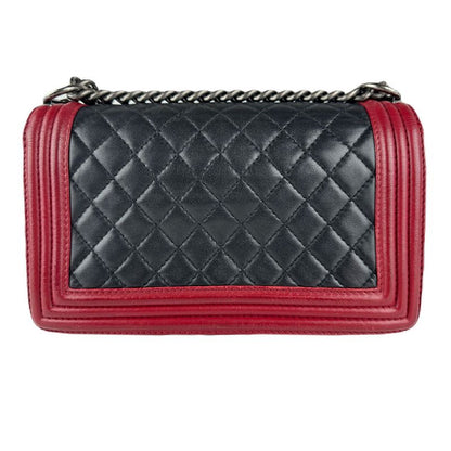 Chanel Shoulder Bag Boy Black Red