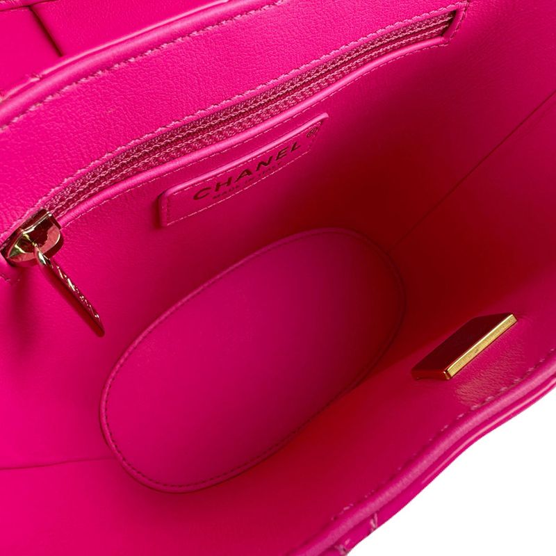 Chanel Shoulder Bag Leather Patent Transfer
