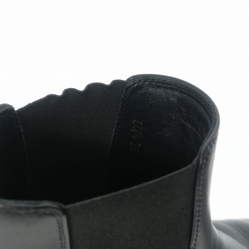 Celine Chelsea Boots Side Gore Leather Shoes Black 42.5