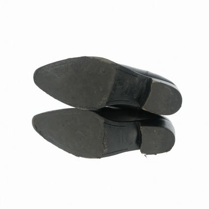 Celine Chelsea Boots Side Gore Leather Shoes Black 42.5