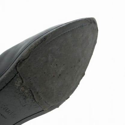 Celine Chelsea Boots Side Gore Leather Shoes Black 42.5