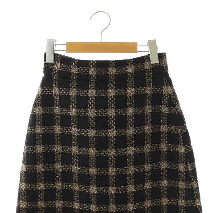 Gucci Lame Tweed Check Skirt Knee Length 36 Multicolor Black Pink SS Ss Os Sh