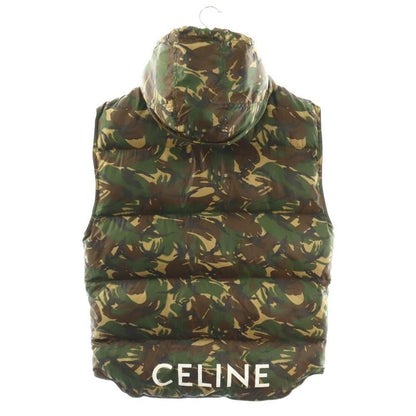 Celine Camo Pattern Vest Jacket Outer Khaki Beige Brown CX