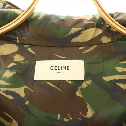 Celine Camo Pattern Vest Jacket Outer Khaki Beige Brown CX
