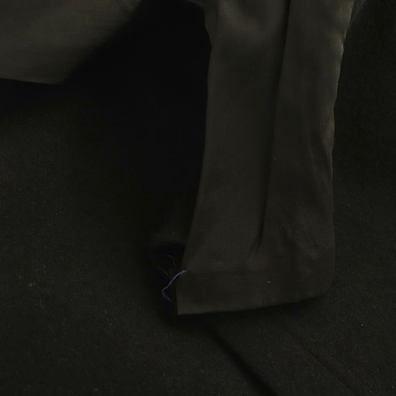 Prada Tight Skirt Wool Back Triangle Slit Long Easy XS Black TK
