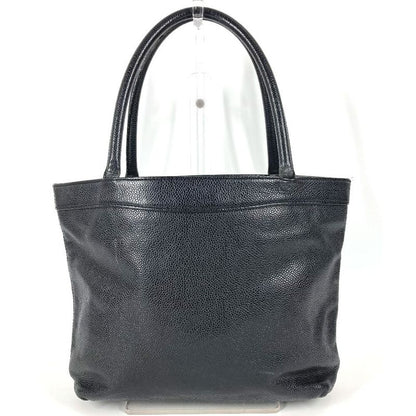 Chanel Handbag CC Logo Caviar Leather Black