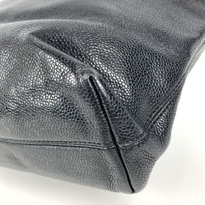 Chanel Handbag CC Logo Caviar Leather Black