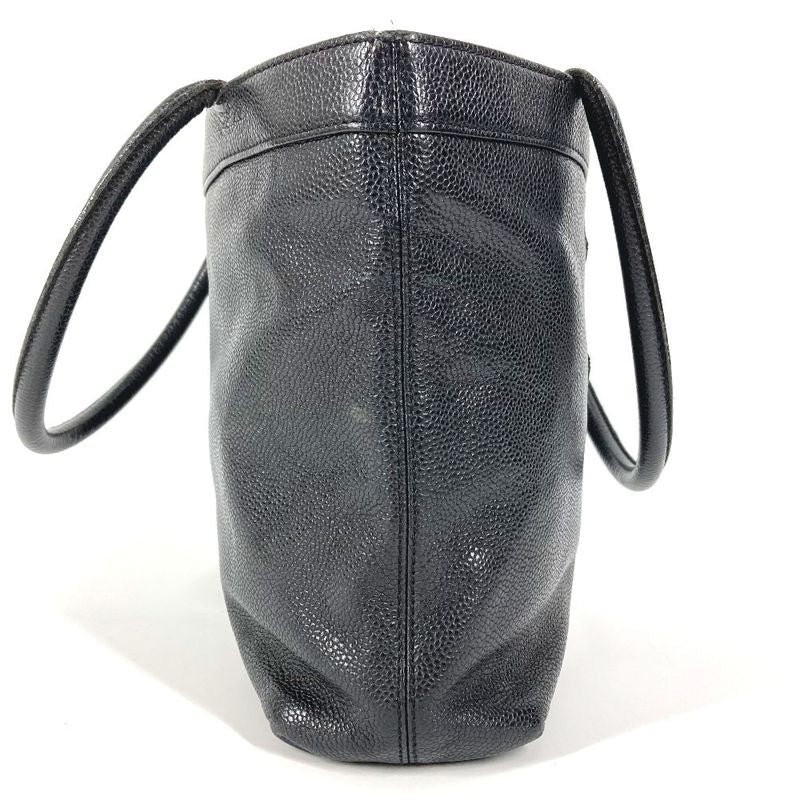 Chanel Handbag CC Logo Caviar Leather Black
