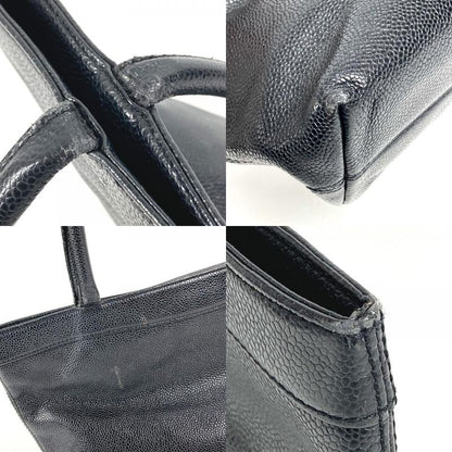 Chanel Handbag CC Logo Caviar Leather Black