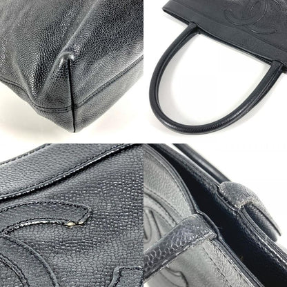 Chanel Handbag CC Logo Caviar Leather Black