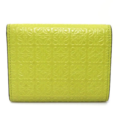 Loewe Trifold Wallet Leather Green Yellowgreen