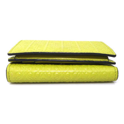 Loewe Trifold Wallet Leather Green Yellowgreen