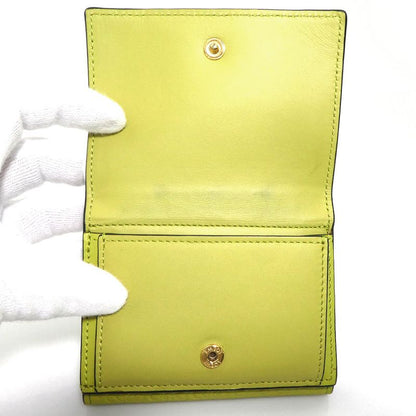Loewe Trifold Wallet Leather Green Yellowgreen