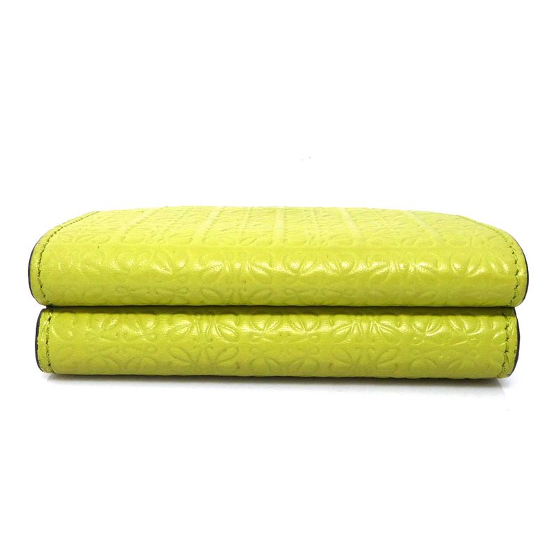 Loewe Trifold Wallet Leather Green Yellowgreen